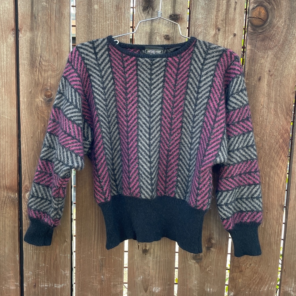 JACQUES VERT | Vintage Purple & Grey Sweater